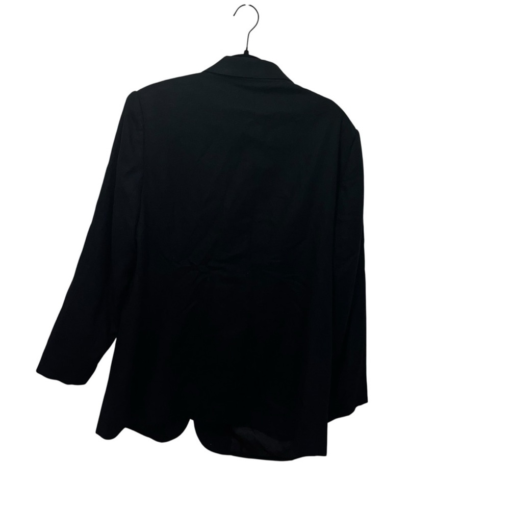 Bice woman classic black linen blend blazer jacket 16w like new - Picture 5 of 6